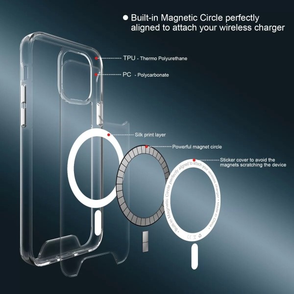 Чохол для смартфона Space Magnetic for Apple iPhone 15 Transparent (SpaceMAG15Clear)
