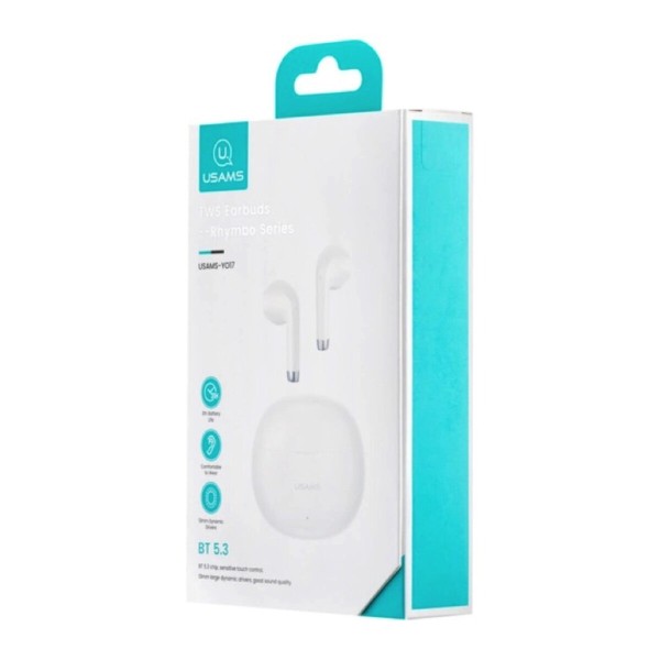 Бездротові навушники Usams US-YO17 TWS Earbuds --Rhymbo Series BT5.3 Beige (BHUYO02)