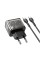 Мережевий зарядний пристрій HOCO N34 Dazzling dual-port PD20W+QC3.0 charger set(Type-C to Type-C) Transparent Black (6931474799180)