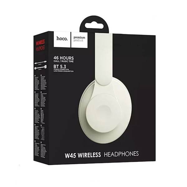 Бездротові навушники HOCO W45 Enjoy BT headset Milky White (6942007601214)