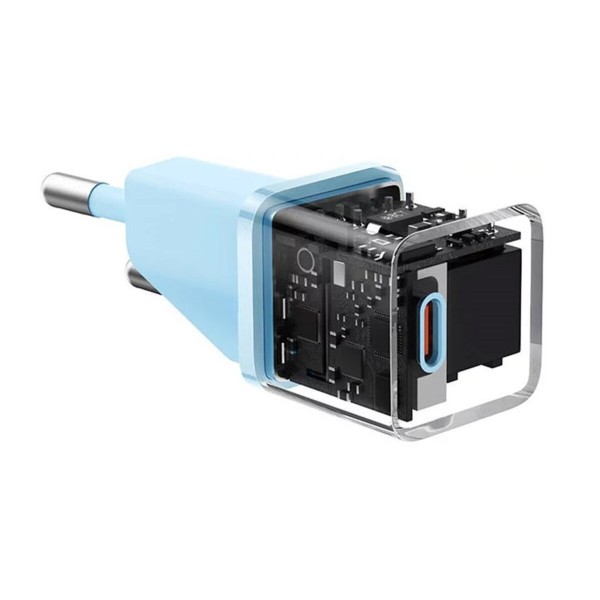 Мережевий зарядний пристрій Baseus GaN5 Fast Charger(mini) 1C 20W EU Blue (CCGN050103)