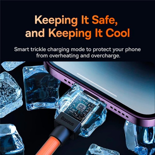 Кабель Baseus CoolPlay Series Fast Charging Cable Type-C to iP 20W 1m Orange (CAKW000007)