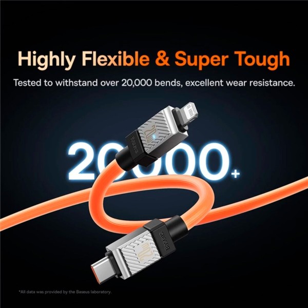 Кабель Baseus CoolPlay Series Fast Charging Cable Type-C to iP 20W 1m Orange (CAKW000007)