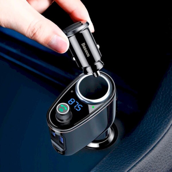 АЗП з FM-модулятором Baseus S-06 Car Bluetooth MP3 Player Black (CCHC000001)