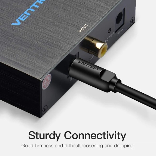 Аудіокабель Vention Optical Fiber Audio Cable 1.5M Black (BAEBG) (BAEBG)