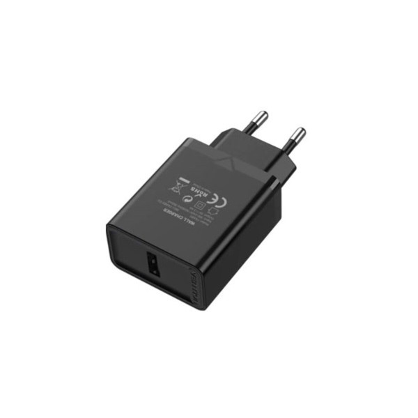 Мережевий зарядний пристрій Vention 1-port USB Wall Charger(12W) EU-Plug Black (FAAB0-EU) (FAAB0-EU)