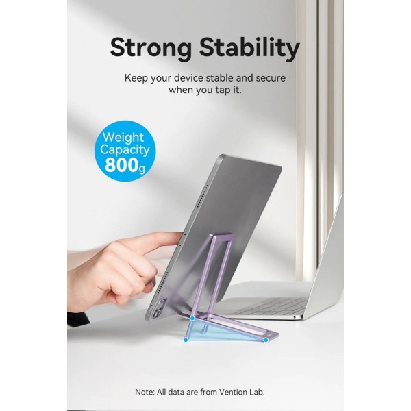 Тримач для телефона Vention Portable Cell Phone Stand Holder for Desk Aluminum Alloy Type Gray (KCZH0) (KCZH0)