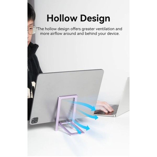 Тримач для телефона Vention Portable Cell Phone Stand Holder for Desk Aluminum Alloy Type Gray (KCZH0) (KCZH0)