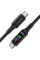 Кабель ACEFAST C7-03 Type-C to Type-C 5A, 100W, 1.2m, nylon, zinc connectors, LED, Black (6974316282778)