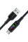 Кабель ACEFAST C7-04 USB to Type-C 3A, 1.2m, nylon, zinc connectors, LED, Black (6974316282785)