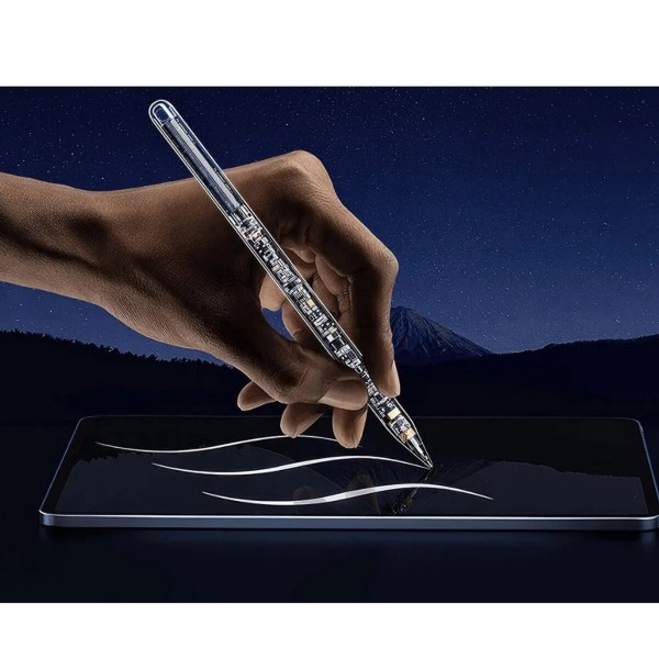 Стилус HOCO GM110 Transparent Explore Series active pad dedicated capacitive pen transparent black (6942007616744)