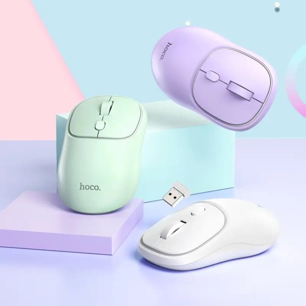 Маніпулятор миша HOCO GM25 Royal dual-mode business wireless mouse Romantic Purple (6942007608541)