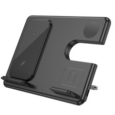 Бездротовий зарядний пристрій HOCO CQ2 Flash folding 3-in-1 wireless fast charger(SAM Watch) Black (6942007602327)