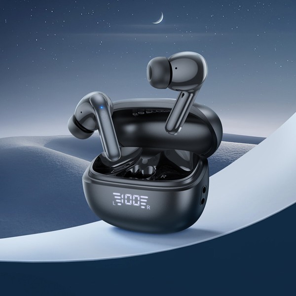 Бездротові навушники HOCO EQ5 Energy true wireless ANC+ENC noise reduction BT headset Black (6942007602419)