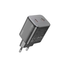 Мережевий зарядний пристрій HOCO N42 Elogiado dual-port PD45W(2C) charger Black (6942007617086)
