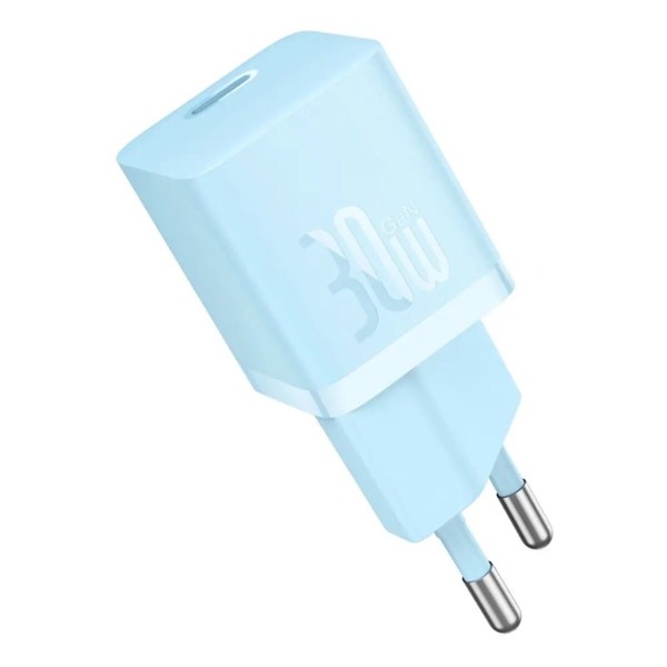 Мережевий зарядний пристрій Baseus GaN5 Fast Charger(mini) 1C 30W EU Blue (CCGN070603)