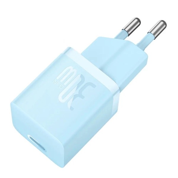Мережевий зарядний пристрій Baseus GaN5 Fast Charger(mini) 1C 30W EU Blue (CCGN070603)