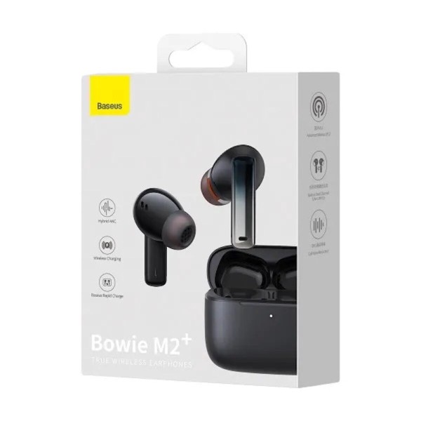 Бездротові навушники Baseus True Wireless Earphones Bowie M2+ Black (NGTW190001)