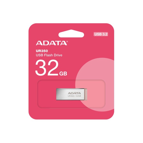 Флеш-накопичувач A-DATA USB 3.2 UR 350 32Gb Silver/Beige (UR350-32G-RSR/BG)