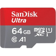 Карта пам'яті microSDXC (UHS-1) SanDisk Ultra 64Gb class 10 A1 (140Mb/s) (adapter SD) Imaging Packaging (SDSQUAB-064G-GN6IA)