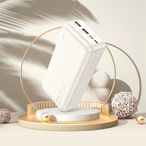 Зовнішній акумулятор HOCO J101B Astute 22.5W fully compatible power bank(30000mAh) White (6931474782526)