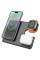 Бездротовий зарядний пристрій HOCO CQ1 Geek folding 3-in-1 magnetic wireless fast charger(for iWatch) Black (6942007602310)