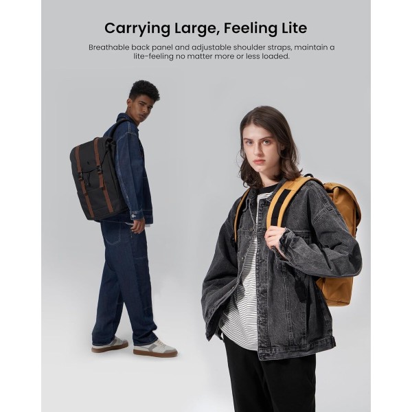 Рюкзак Tomtoc VintPack-TA1 17L Laptop Backpack Black 16 inch/17L (TA1S1D1) (TA1S1D1)