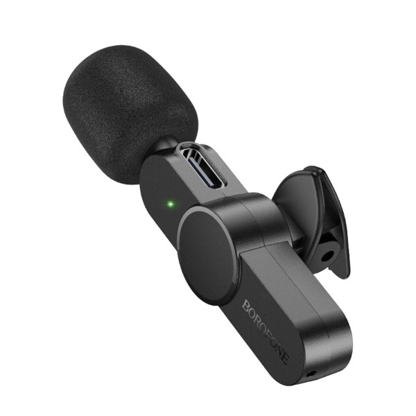 Бездротова мікрофонна система BOROFONE BFK12 Trophy lavalier wireless digital microphone iP Black (6941991106385)