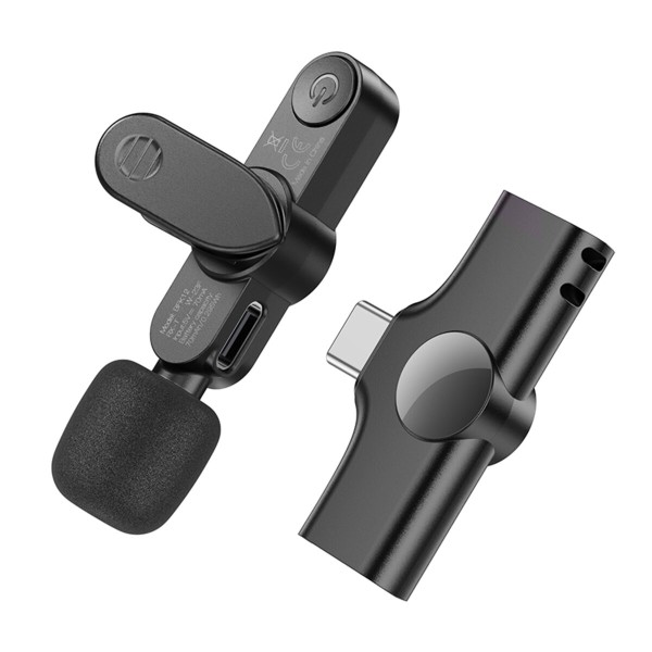 Бездротова мікрофонна система BOROFONE BFK12 Trophy lavalier wireless digital microphone Type-C Black (6941991106392)