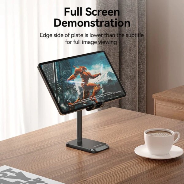Тримач для телефона Height Adjustable Desktop Cell Phone Stand Black Aluminum Alloy Type (KCQB0) (KCQB0)