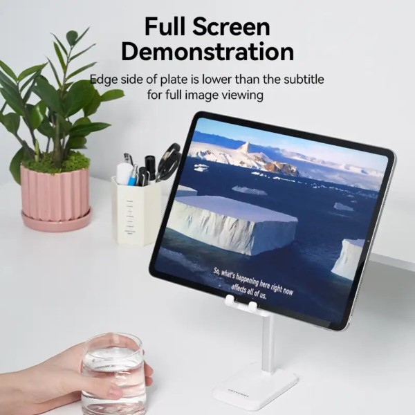 Тримач для телефона Height Adjustable Desktop Cell Phone Stand White Aluminum Alloy Type (KCQW0) (KCQW0)