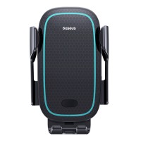 Автотримач для телефона з БЗП Baseus Milky Way Pro Series Wireless Charging Electric Car Mount Phone Holder 15W Cluster Black (C40357000111-00)