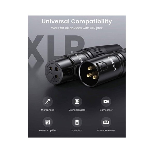 Аудiоконектор UGREEN AV162 Cannon Male (UGR-80439) (UGR-80439)