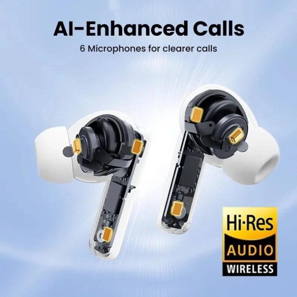 Бездротові навушники UGREEN WS200 HiTune T6 Hybrid Active Noise-Cancelling Earbuds(UGR-15158) (UGR-15158)