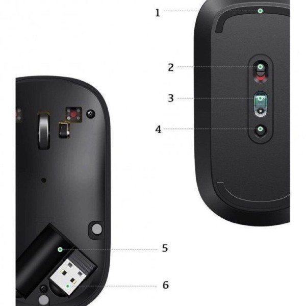 Маніпулятор миша UGREEN MU001 Portable Wireless Mouse (Black) (UGR-90372)
