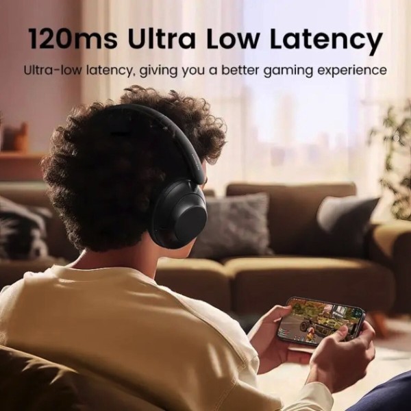 Бездротові навушники UGREEN HP202 HiTune Max5 Hybrid Active Noise-Cancelling Headphones Black(UGR-25255) (UGR-25255)