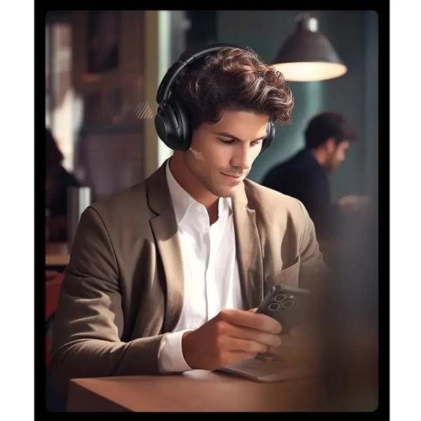 Бездротові навушники UGREEN HP202 HiTune Max5 Hybrid Active Noise-Cancelling Headphones Black(UGR-25255) (UGR-25255)