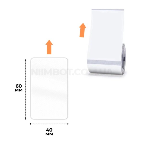 Етикетки NIIMBOT TT40*60-125 Transparent For B1/B21/B3S (A2G88318501) (A2G88318501)