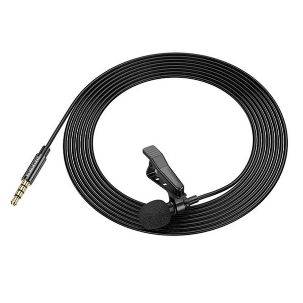 Бездротова мікрофонна система BOROFONE BFK11 Elegant lavalier microphone 3.5mm Black (6941991106668)