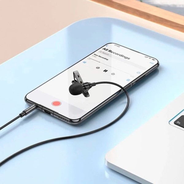Бездротова мікрофонна система BOROFONE BFK11 Elegant lavalier microphone 3.5mm Black (6941991106668)