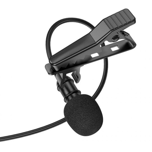 Бездротова мікрофонна система BOROFONE BFK11 Elegant lavalier microphone 3.5mm Black (6941991106668)