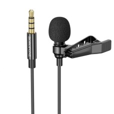 Бездротова мікрофонна система BOROFONE BFK11 Elegant lavalier microphone 3.5mm Black (6941991106668)