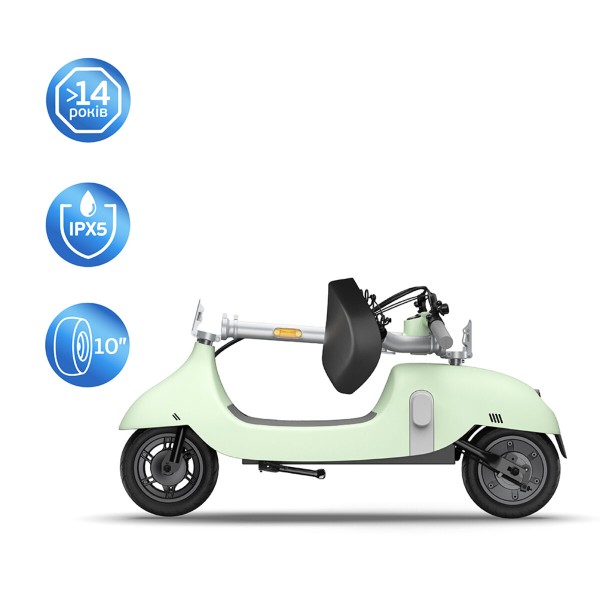 Електросамокат з сидінням OKAI Ceetle PRO EA10C Mint Green 10', 350(900)W, 25Km/h, 10,4Ah, 55Km, 20%,NFC, App, 29kg (EA10C-MG)