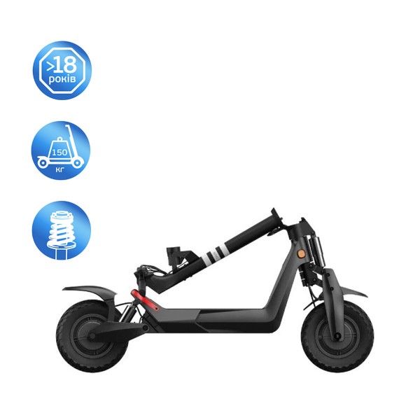 Електросамокат OKAI ES800 Panther Off-Road Black 12", 1500(3000)W, Dual Motor, 19,2Ah, 50km, 60km\h, 35%, NFC, App, 43kg (ES800-B)