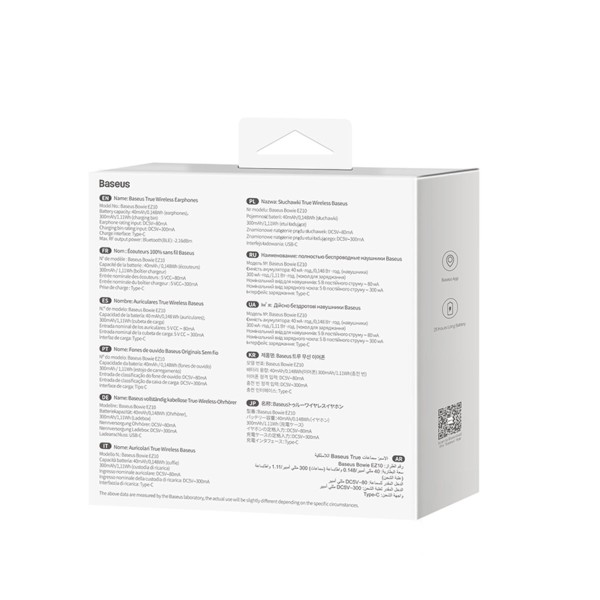 Бездротові навушники Baseus Bowie EZ10 True Wireless Earphones White (A00054300226-Z1)