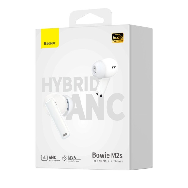 Бездротові навушники Baseus Bowie M2s True Wireless Earphones Moon White (NGTW350102)