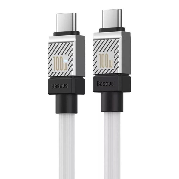 Кабель Baseus CoolPlay Series Fast Charging Cable Type-C to Type-C 100W 2m White (CAKW000302)