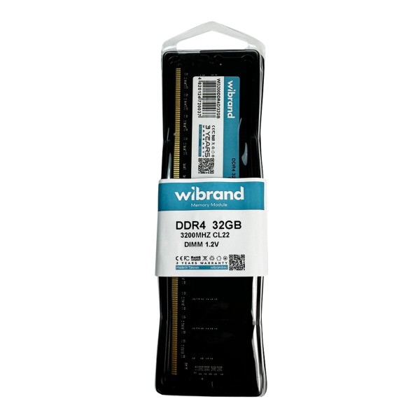 Оперативна пам'ять DDR4 Wibrand 32GB 3200MHz CL22 DIMM (WI3200DDR4D/32GB)