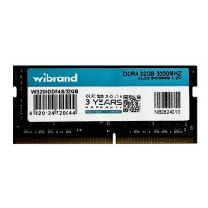 Оперативна пам'ять DDR4 Wibrand 32GB 3200MHz CL22 SODIMM (WI3200DDR4S/32GB)