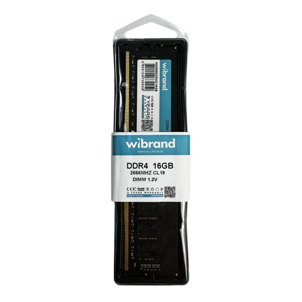 Оперативна пам'ять DDR4 Wibrand 16GB 2666MHz CL19 DIMM (WI2666DDR4D/16GB)